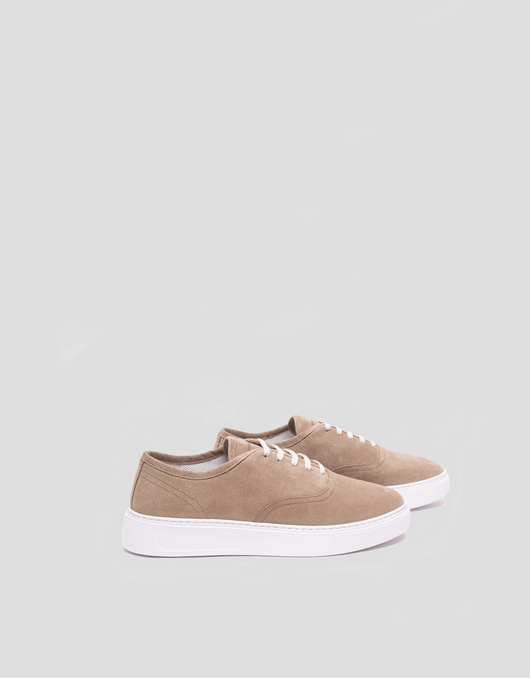 Mink split leather trainers - Man - SS2025 | Roberto Verino