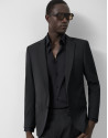 Traje half canvas slim fit liso negro - Hombre | Roberto Verino