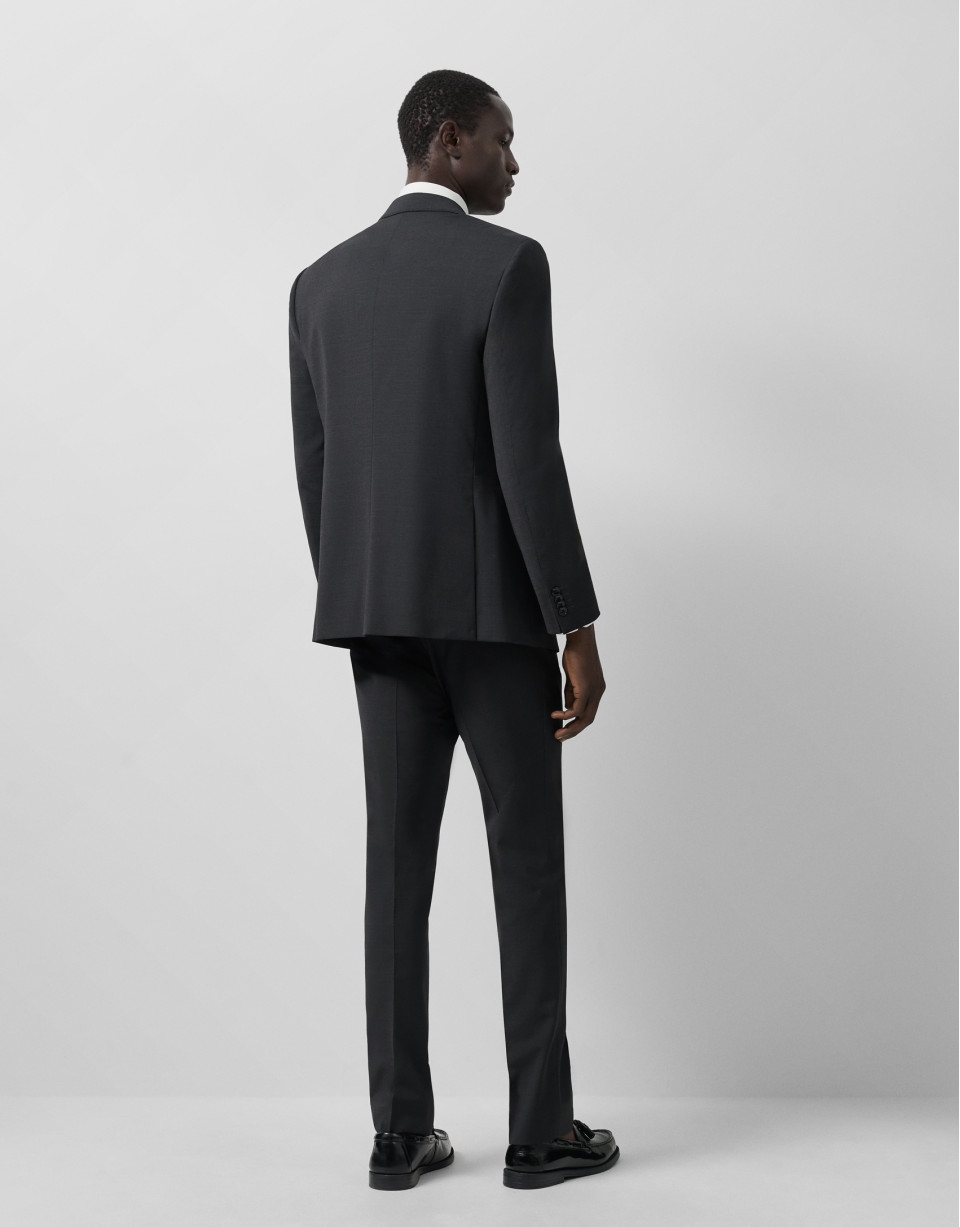 Traje half canvas slim fit liso gris oscuro | Roberto Verino