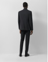 Slim fit half canvas suit in plain black - Man | Roberto Verino