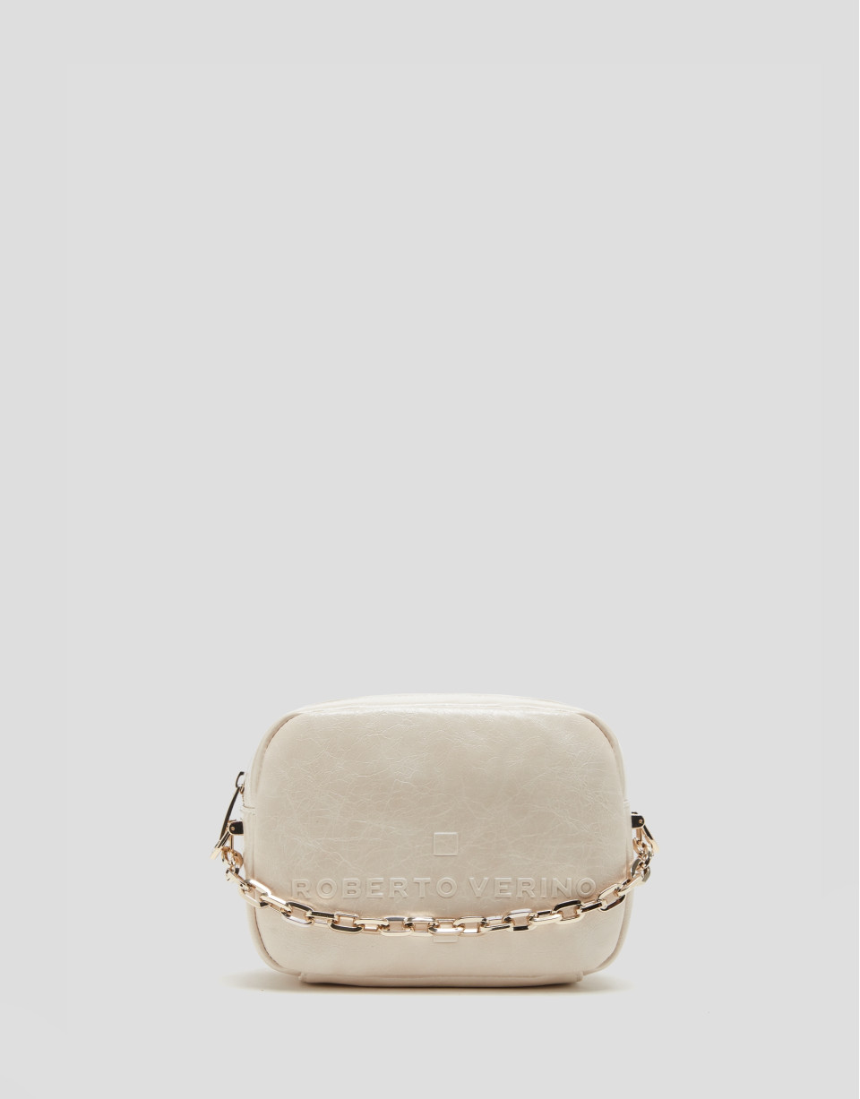 Bolso bandolera Bazin Beige - Mujer - OI2024 | Roberto Verino
