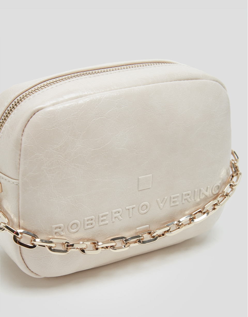 Bolso bandolera Bazin Beige - Mujer - OI2024 | Roberto Verino