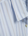 White cotton shirt with blue and gray stripes | Roberto Verino