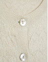 Chaqueta punto lana de galga fina beige - Mujer | Roberto Verino