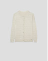 Chaqueta punto lana de galga fina beige - Mujer | Roberto Verino