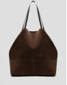Bolso shopper Megan ante marrón - Mujer | Roberto Verino