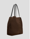Megan Midi brown suede shopper bag - Home | Roberto Verino