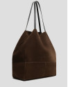 Bolso shopper Megan ante marrón - Mujer | Roberto Verino