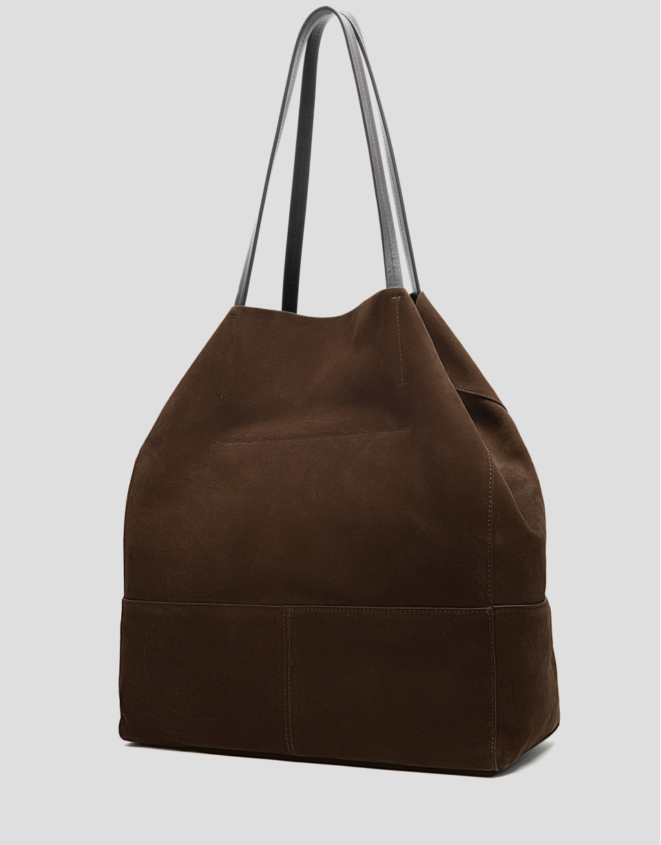 Bolso shopper Megan ante marrón - Mujer | Roberto Verino