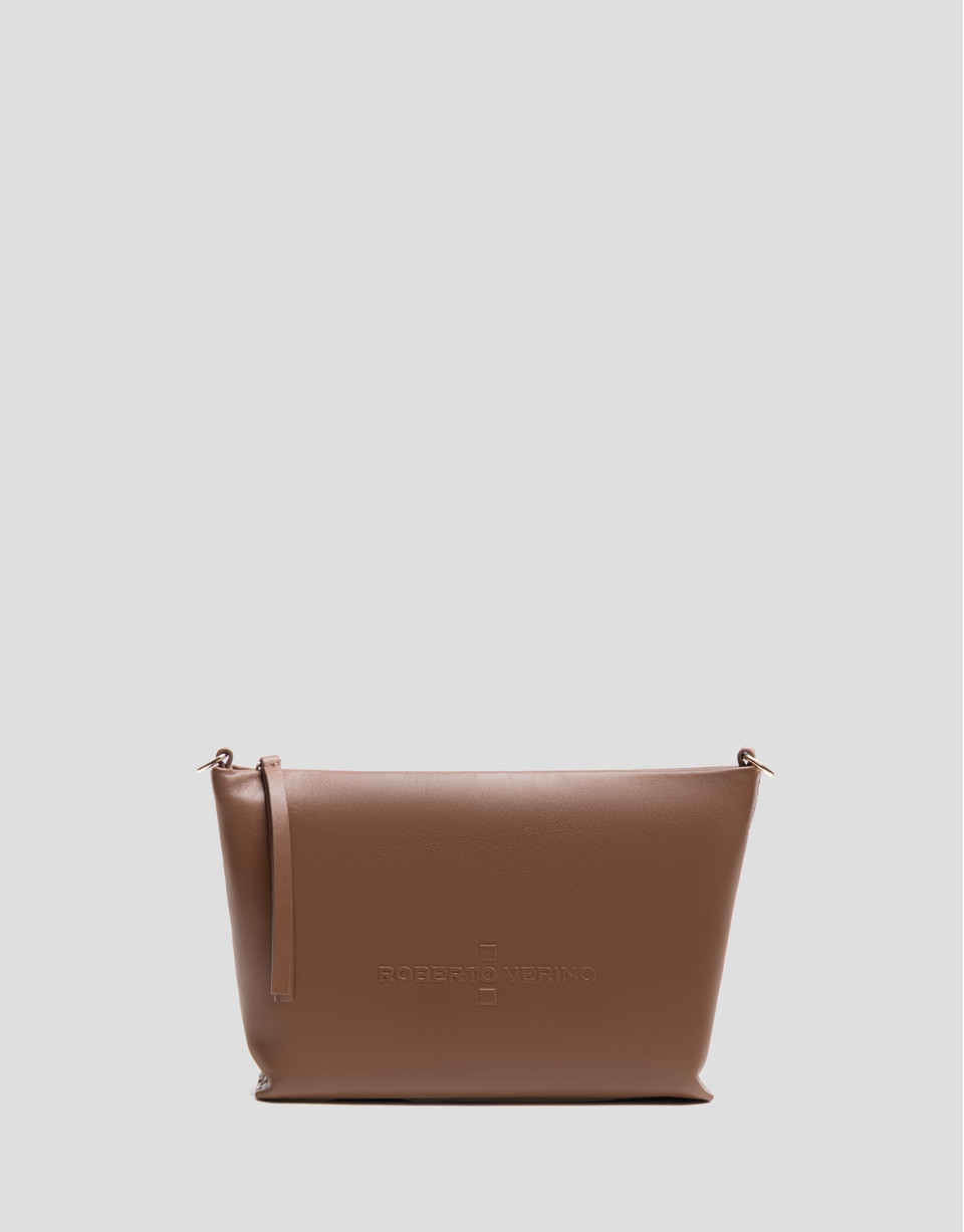 Bolso bandolera Megan Messenger piel cámel | Roberto Verino