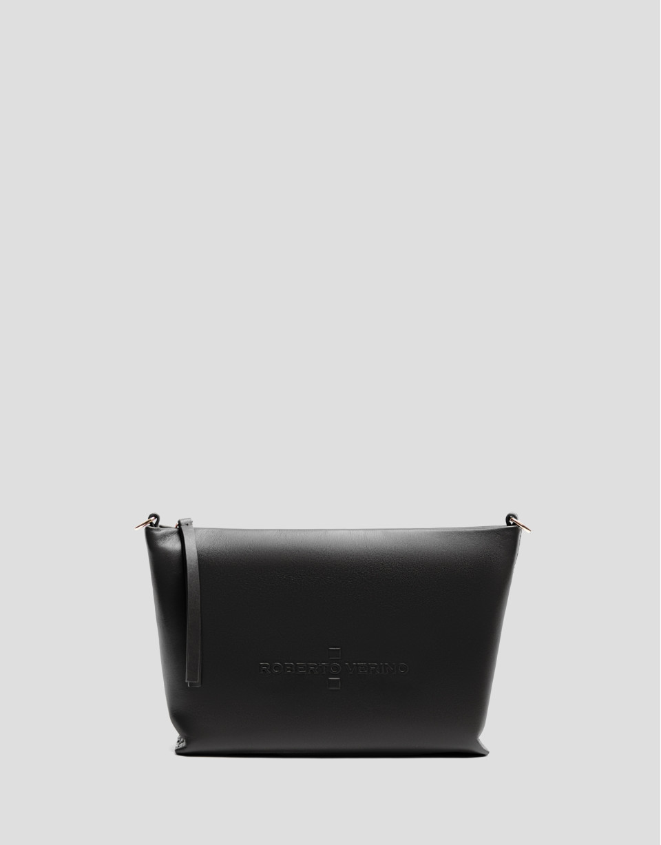Bolso bandolera Megan Messenger piel negra | Roberto Verino
