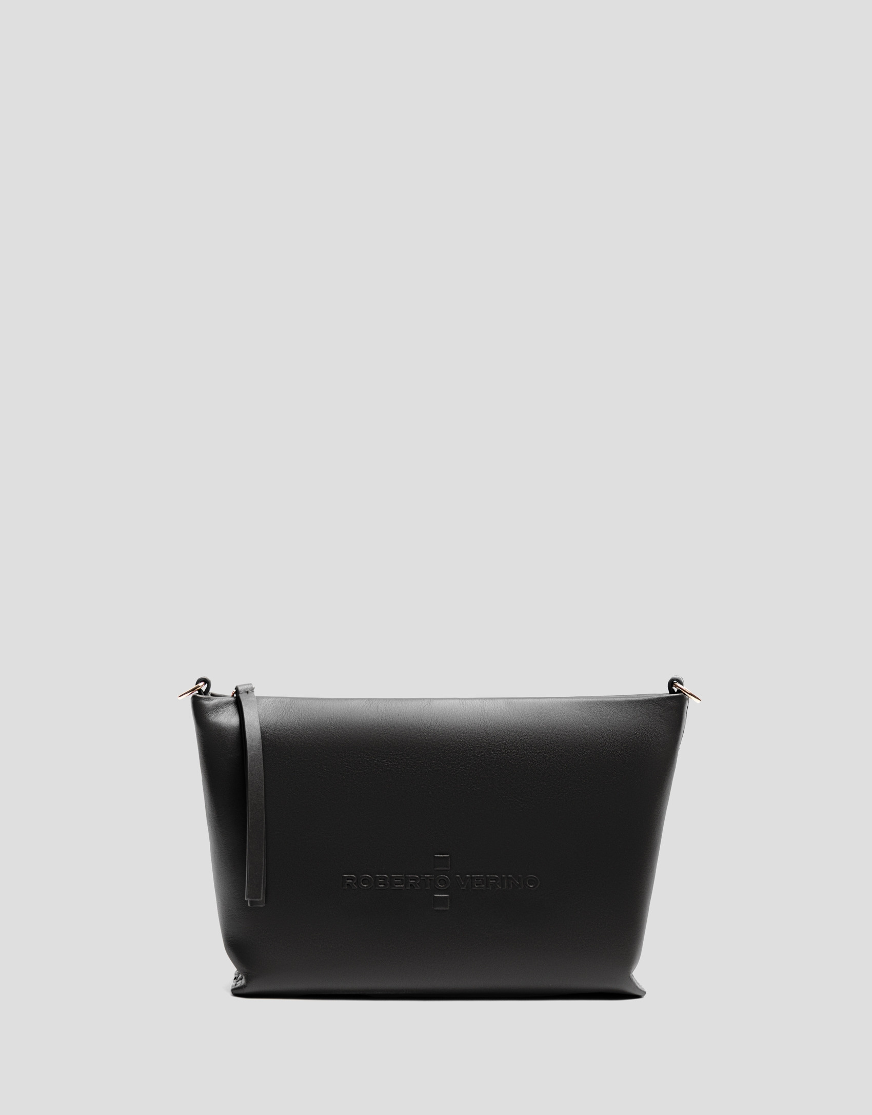 Bolso bandolera Megan Messenger piel negra | Roberto Verino