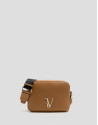 Thais camel leather shoulder bag - Gift Guide | Roberto Verino