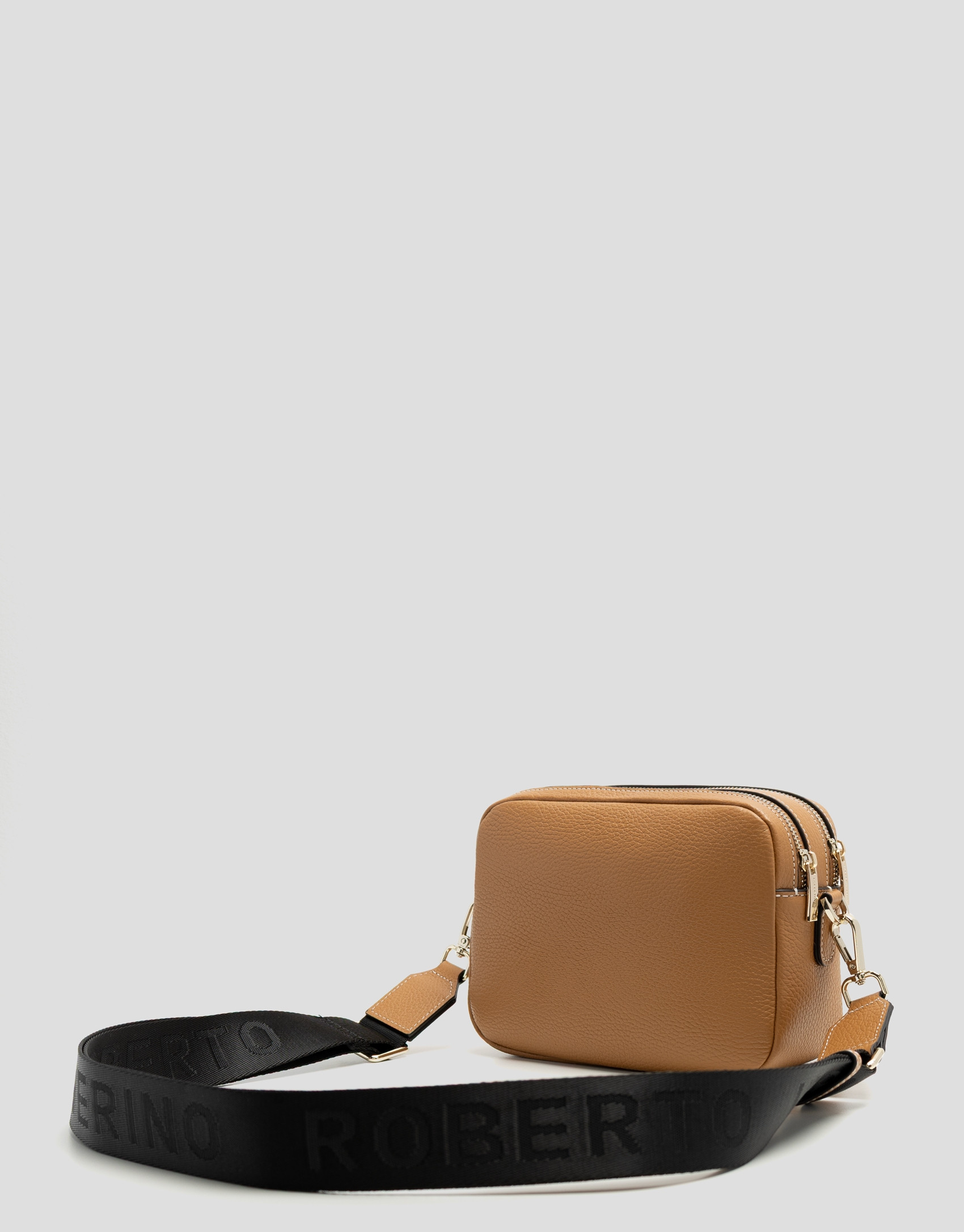 Thais camel leather shoulder bag - Gift Guide | Roberto Verino