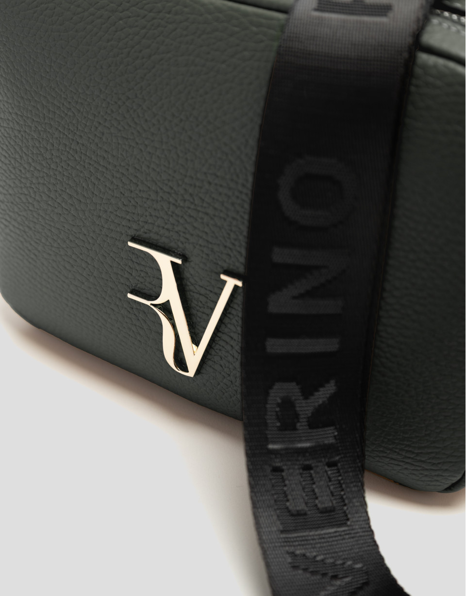 Thais green leather shoulder bag - Woman | Roberto Verino