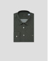 Camisa sport regular caqui estampado geométrico | Roberto Verino