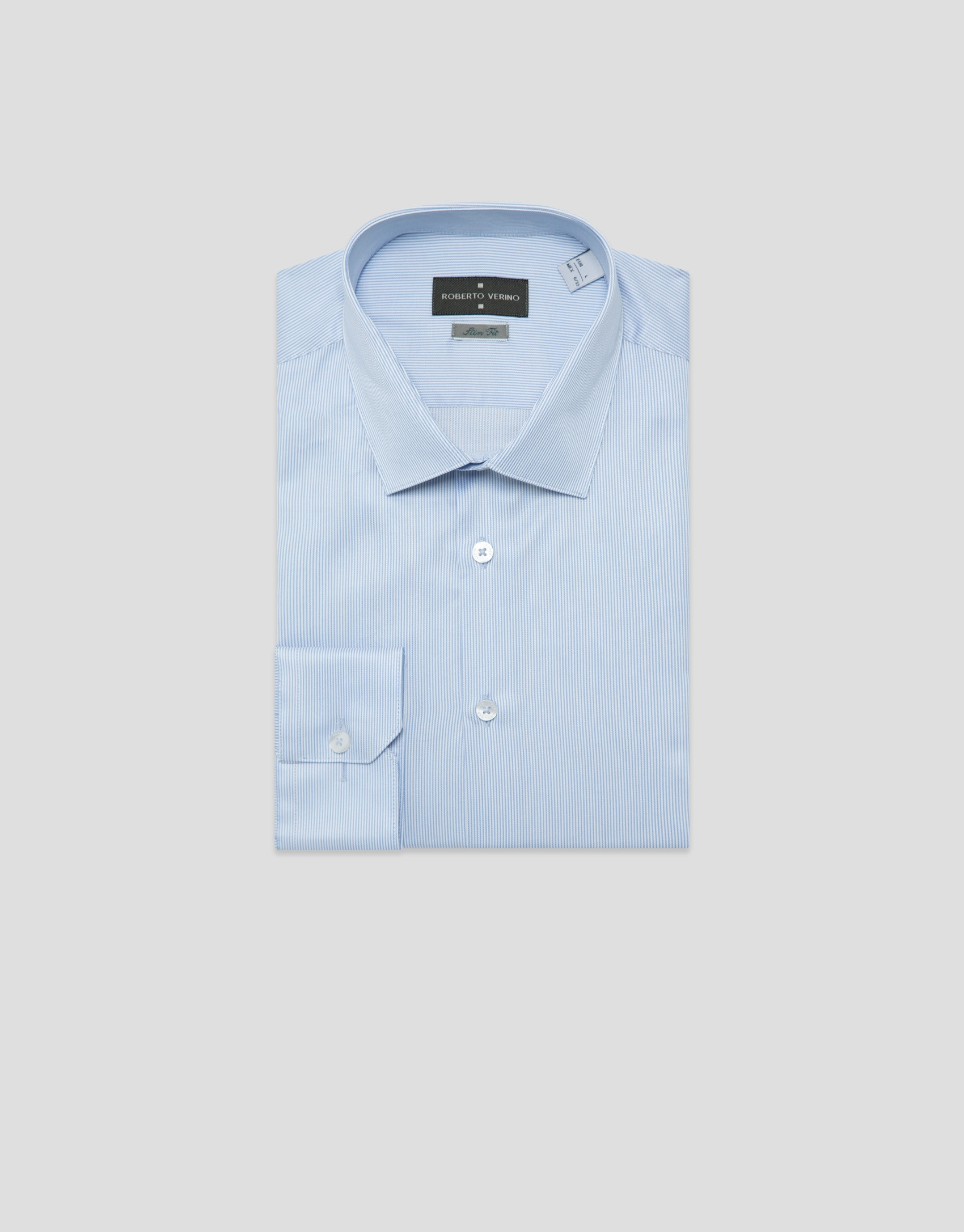 Light blue/white striped dress shirt - Man | Roberto Verino