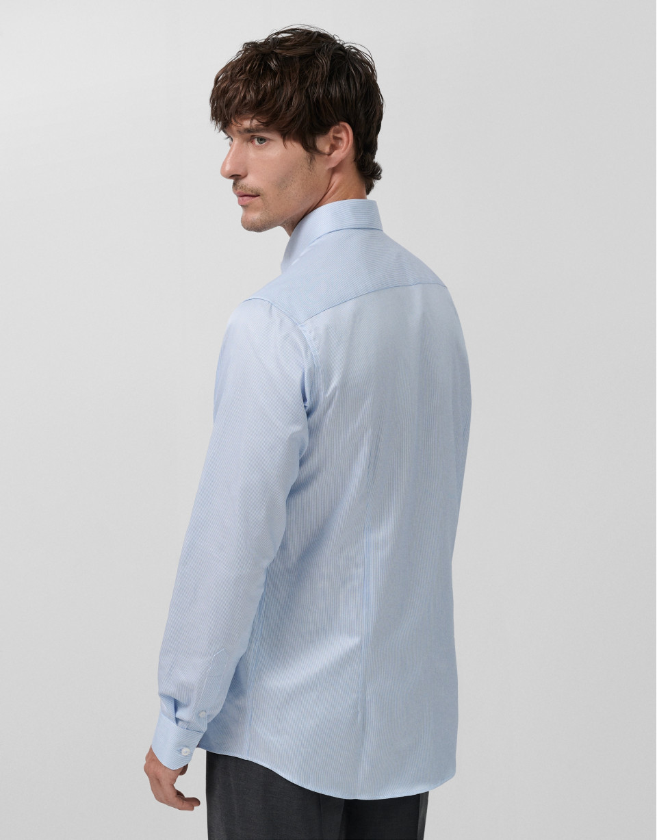 Light blue/white striped dress shirt - Man | Roberto Verino