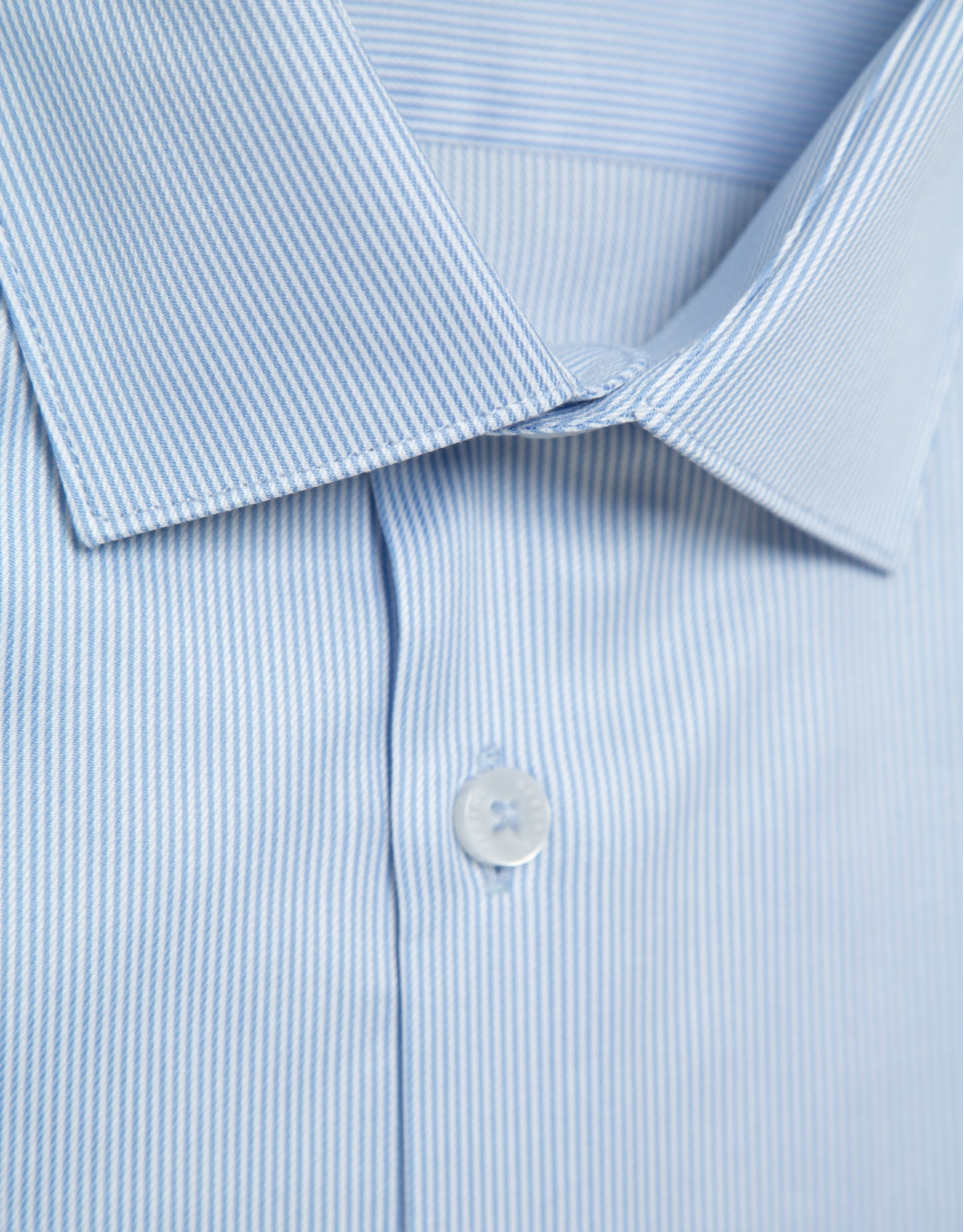 Light blue/white striped dress shirt - Man | Roberto Verino
