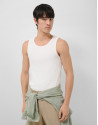 Camiseta tirantes rib blanco - Hombre - PV2026 | Roberto Verino