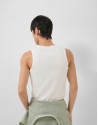 Camiseta tirantes rib blanco - Hombre - PV2026 | Roberto Verino