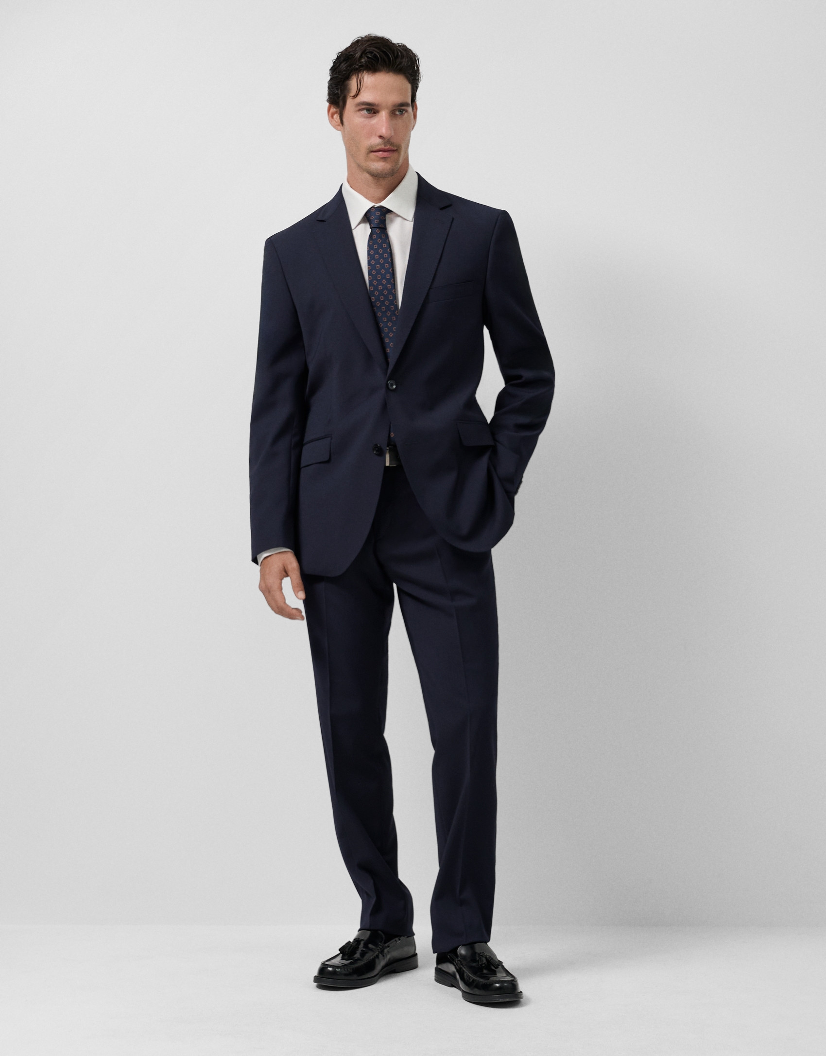 Traje half canvas regular fit azul oscuro | Roberto Verino