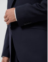 Dark blue regular fit half canvas suit - Home | Roberto Verino