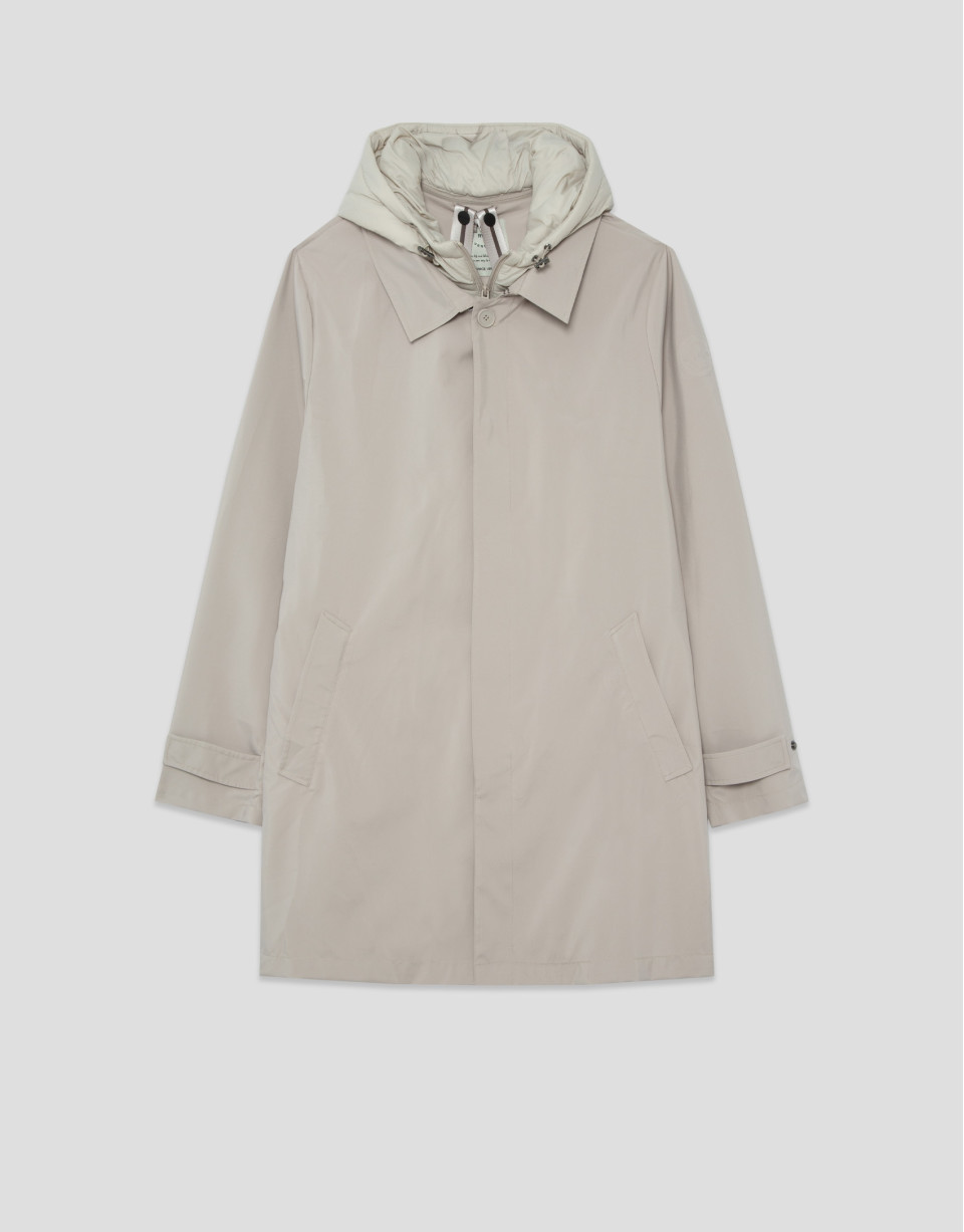 Stone-coloured trench coat with detachable ... | Roberto Verino