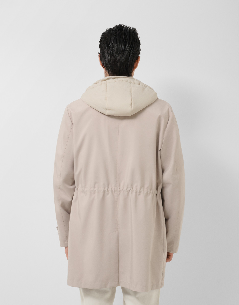 Stone-coloured trench coat with detachable ... | Roberto Verino