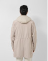 Stone-coloured trench coat with detachable ... | Roberto Verino
