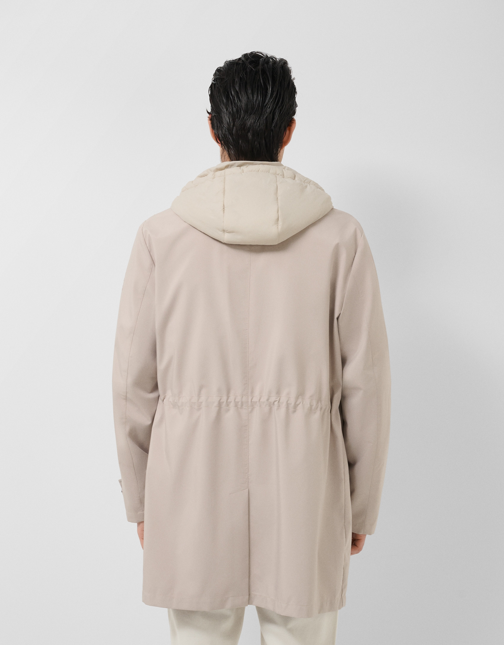 Stone-coloured trench coat with detachable ... | Roberto Verino