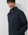 Navy trench coat with detachable bib - Man | Roberto Verino
