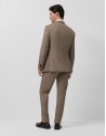 Slim fit half canvas suit, fake plain tan - Man | Roberto Verino
