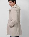 Stone-coloured trench coat with detachable ... | Roberto Verino