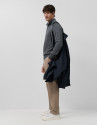 Navy trench coat with detachable bib - Man | Roberto Verino