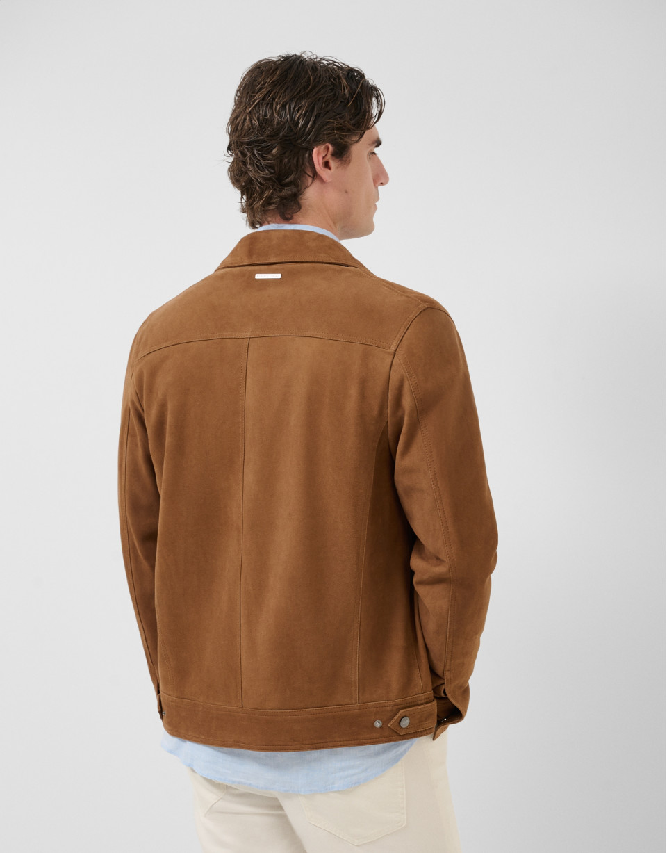 Tan suede jacket - Home | Roberto Verino