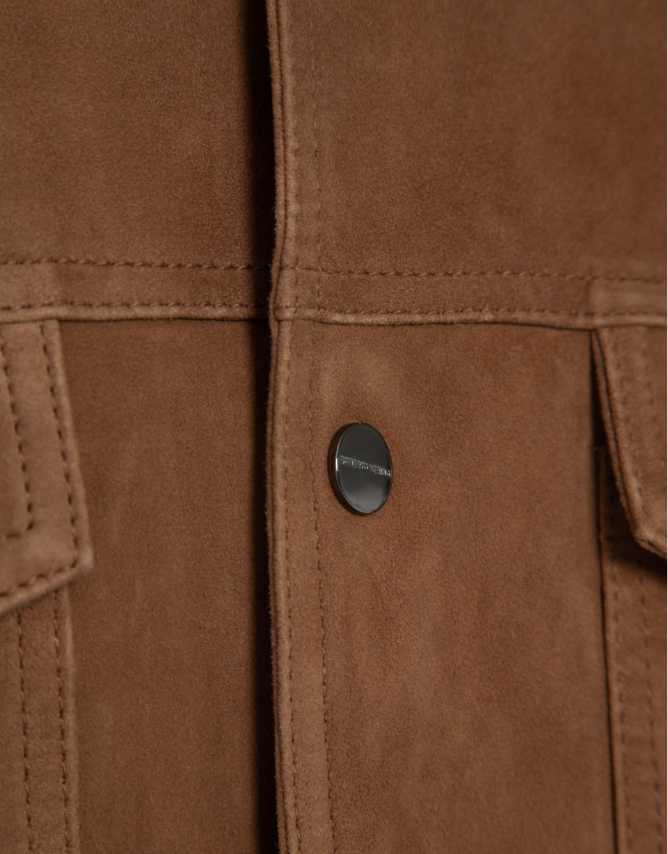 Tan suede jacket - Home | Roberto Verino