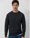 Dark grey wool/cashmere sweater - Man - AW2025 | Roberto Verino