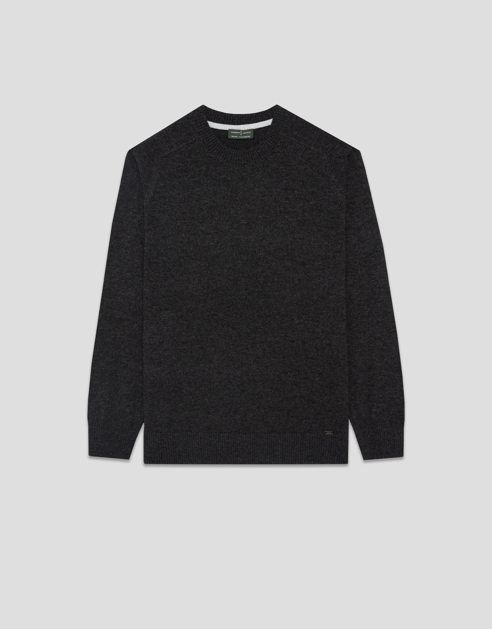 Dark grey wool/cashmere sweater - Man - AW2025 | Roberto Verino