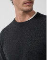 Dark grey wool/cashmere sweater - Man - AW2025 | Roberto Verino