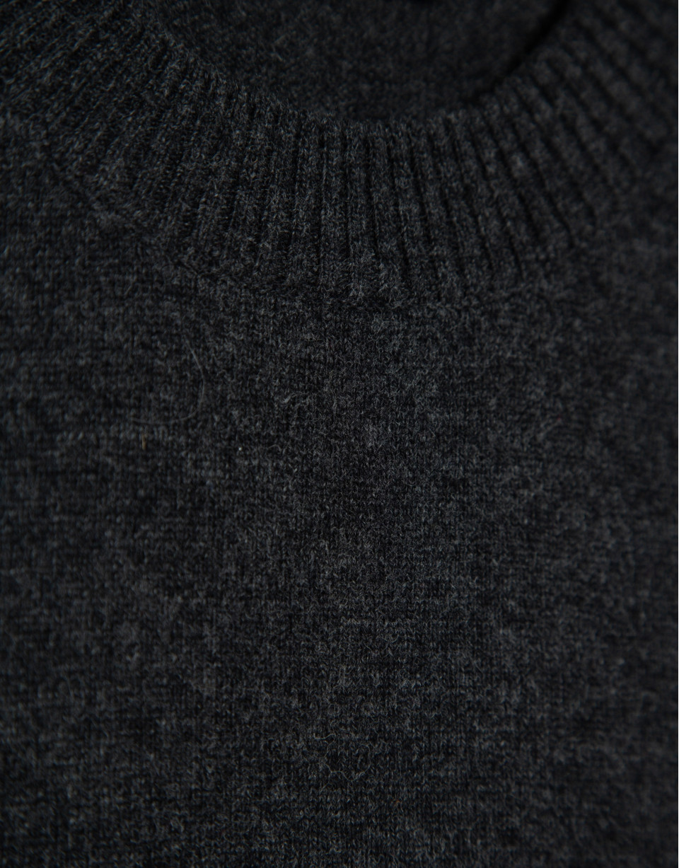 Dark grey wool/cashmere sweater - Man - AW2025 | Roberto Verino