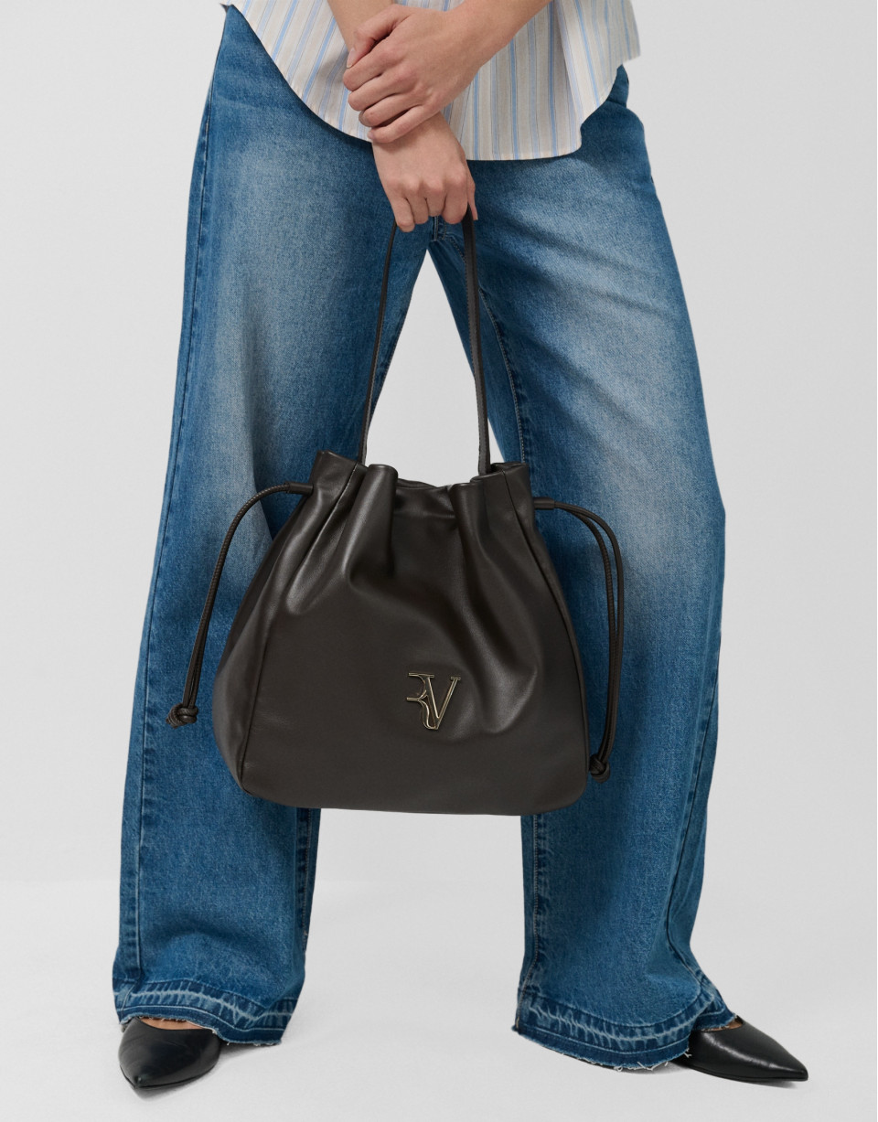 Bolso de hombro Daniela Hobo piel marrón | Roberto Verino