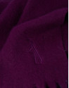 Raspberry wool scarf with embroidered RV | Roberto Verino