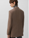 Double-breasted blazer in cool, toasted-brown... | Roberto Verino