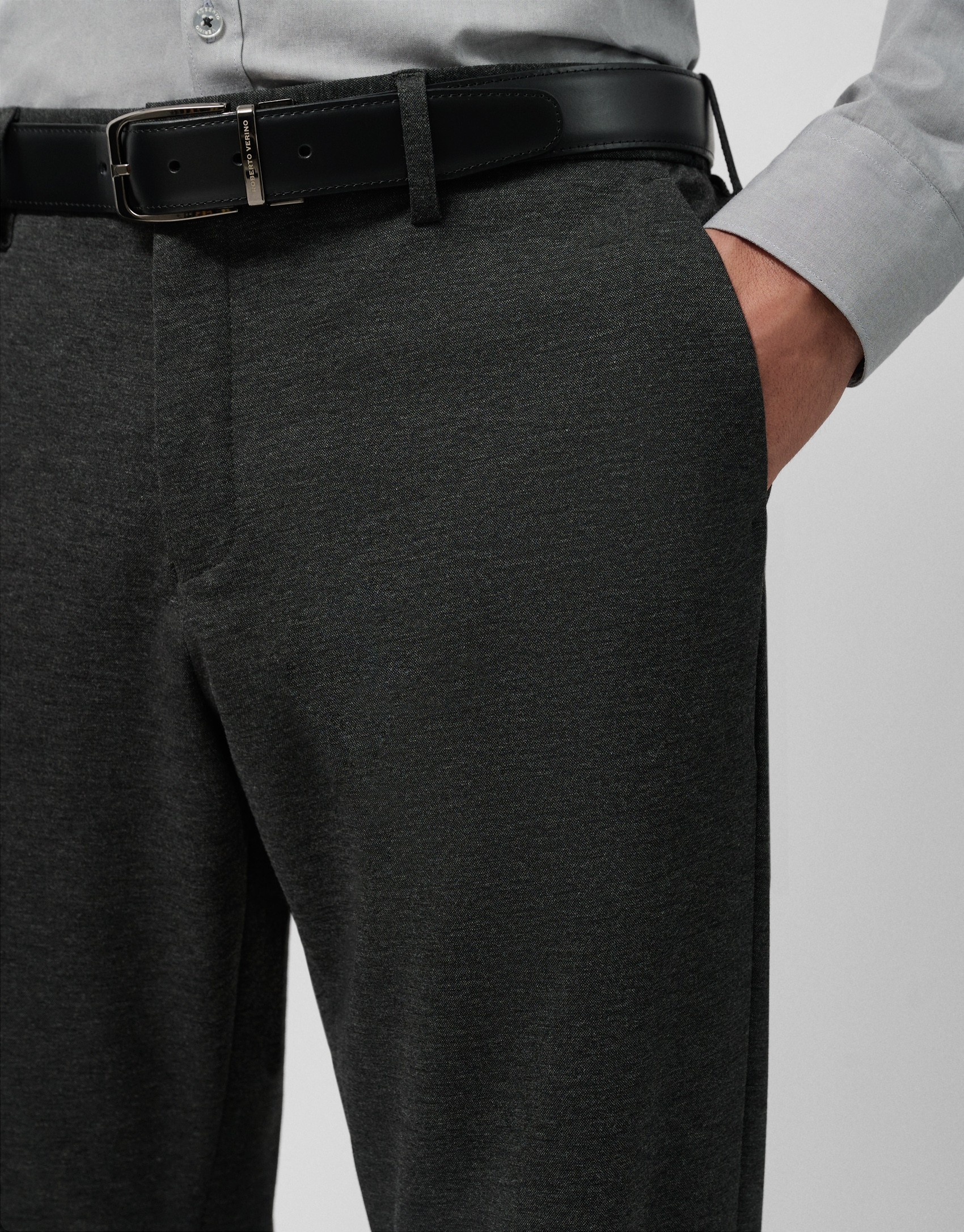 Dark grey Roma knit separate trousers - Man | Roberto Verino