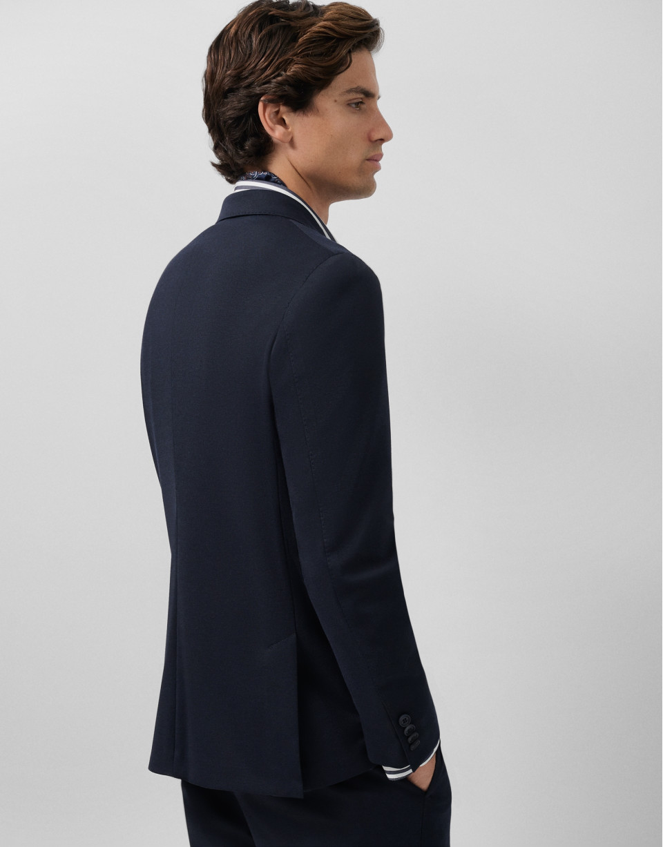 Navy blue Roman knit separate blazer - Man | Roberto Verino