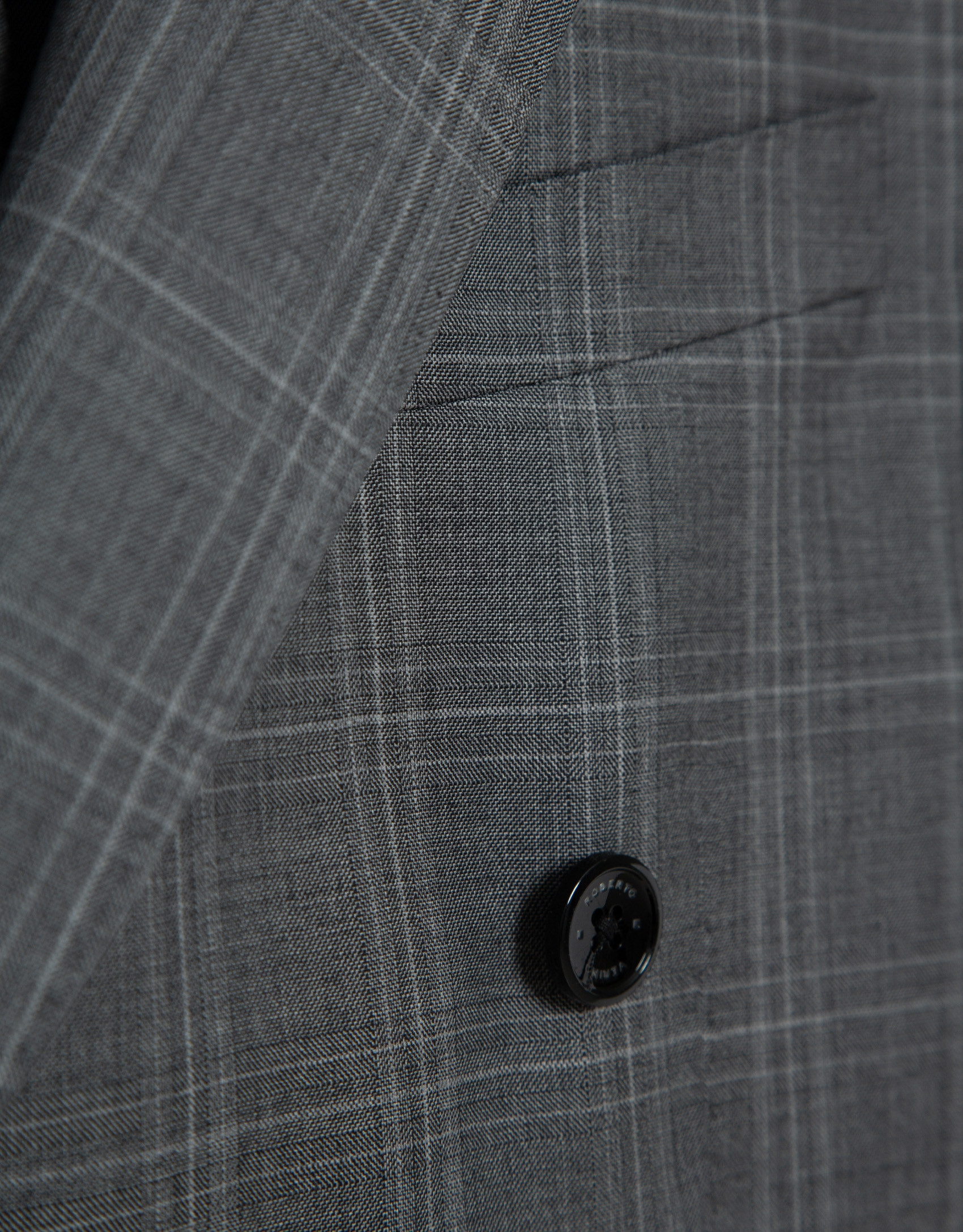 Half canvas virgin wool suit in grey tones | Roberto Verino