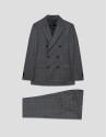 Half canvas virgin wool suit in grey tones | Roberto Verino