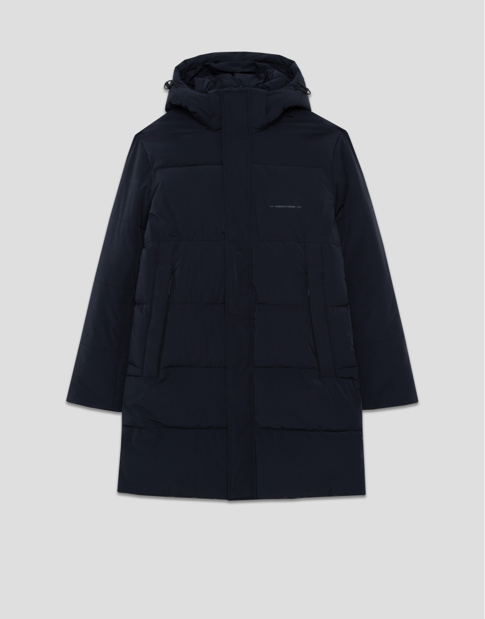 Long navy quilted garment - Man - AW2025 | Roberto Verino