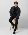 Jacket combined with technical fabric and ... | Roberto Verino